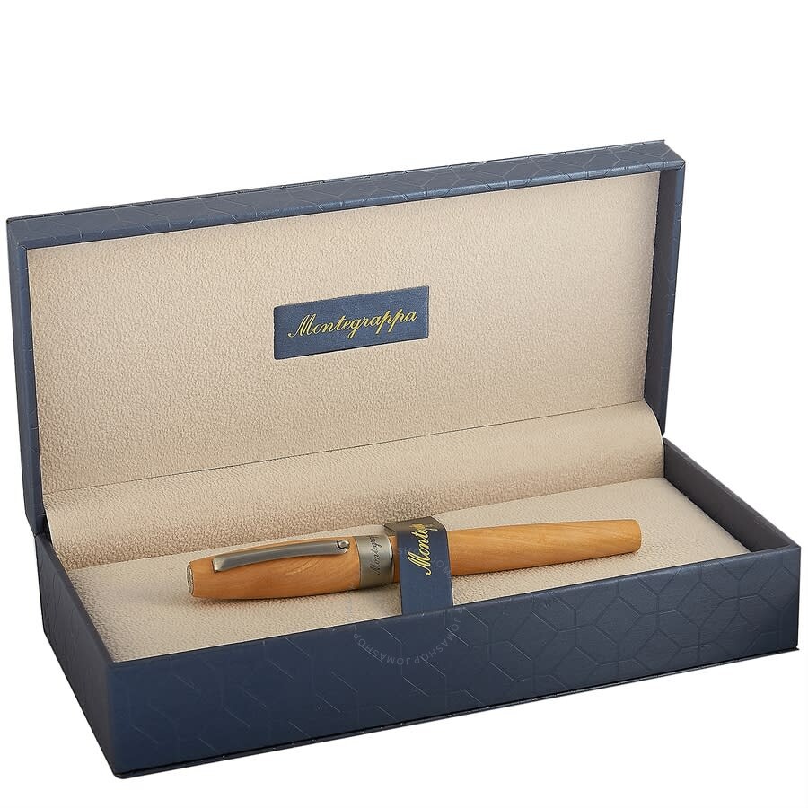 Montegrappa Heartwood Olive Wood and Stainless Steel Rollerball Pen ISFOWRIO