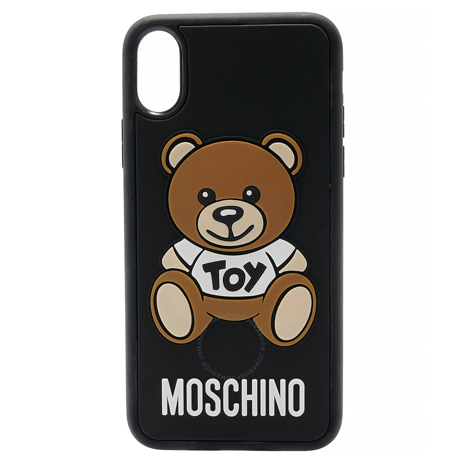 Moschino Black Teddy Bear Cover For Iphone XS Max