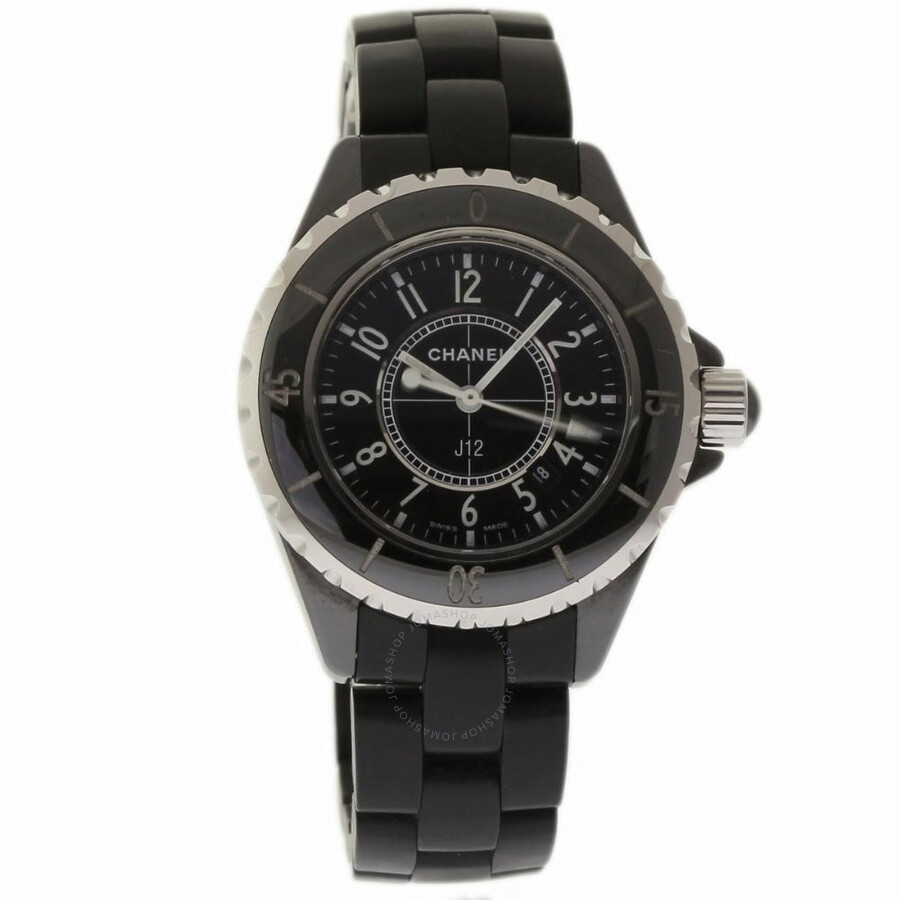 Pre-owned Chanel J12 Black Dial Ladies Watch H0681