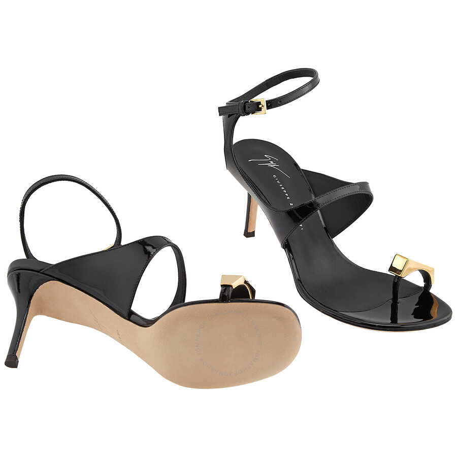 Giuseppe Zanotti Ladies Black Helmut 70mm Sandals