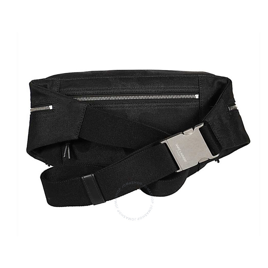 Saint Laurent Black Logo Patch Nuxx Camo Belt Bag