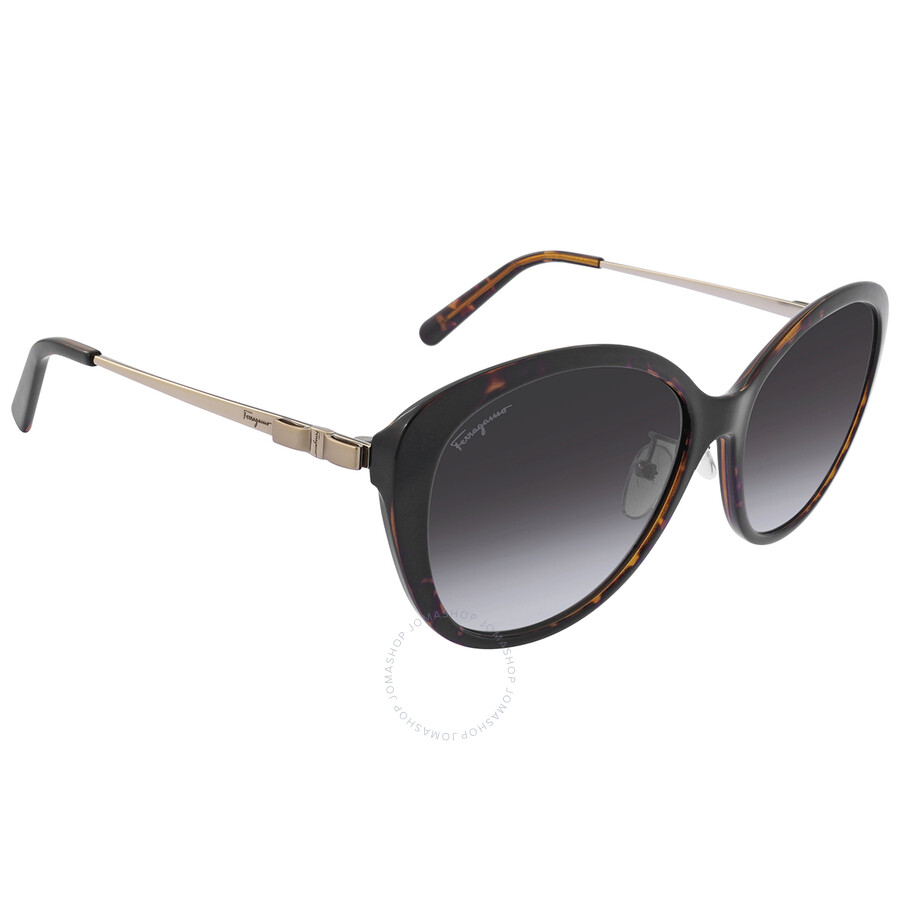 Salvatore Ferragamo Grey Gradient Oval Ladies Sunglasses SF973SA 214 58