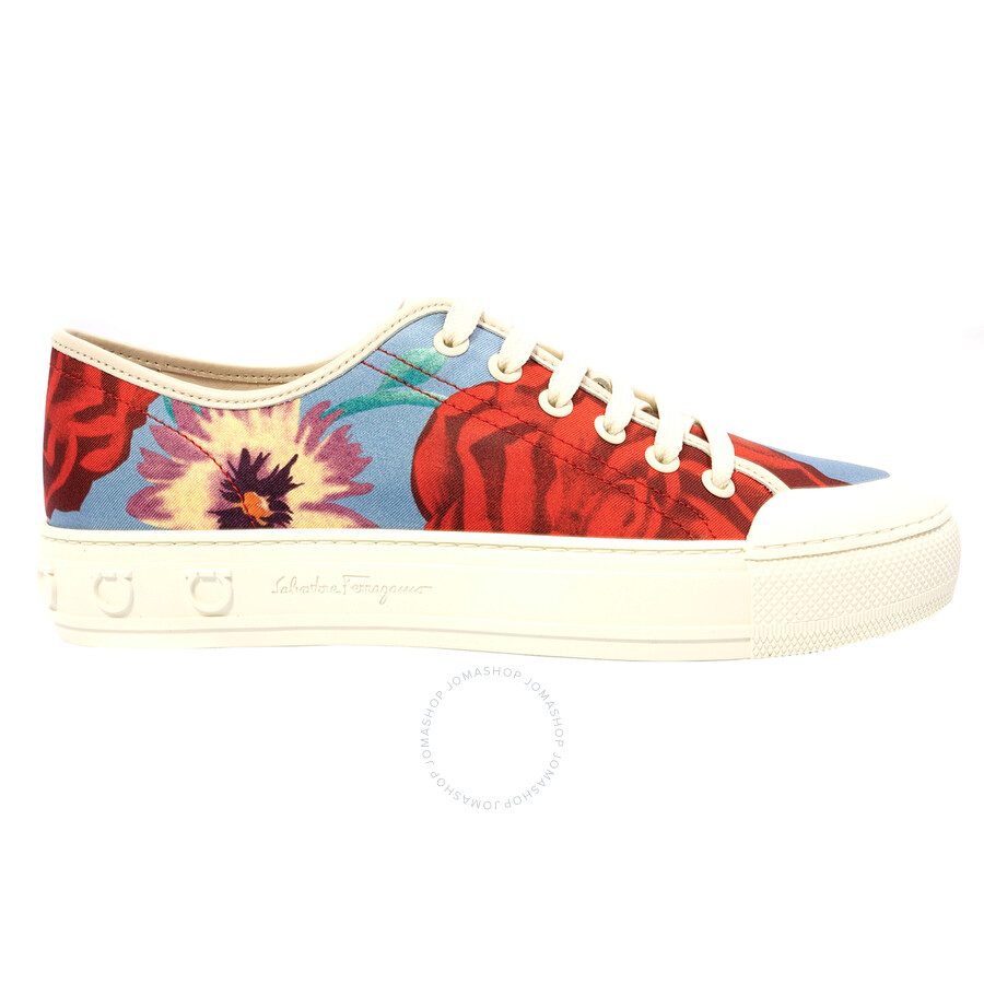 Salvatore Ferragamo Ladies Multicolor Printed Sneaker