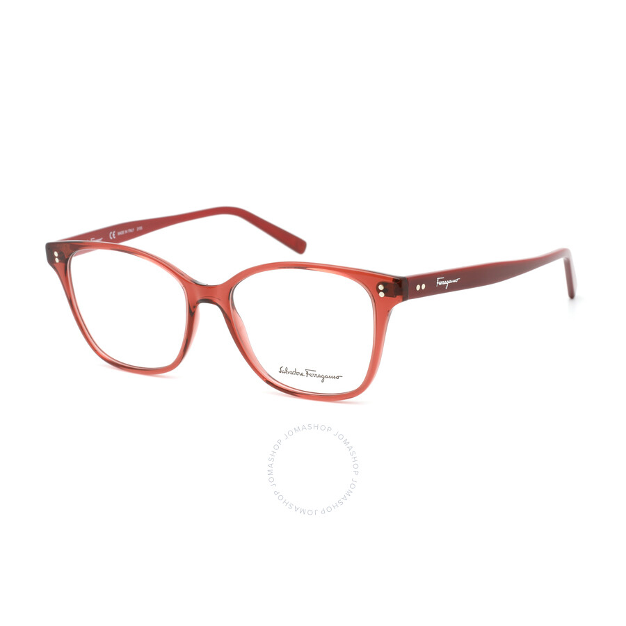 Salvatore Ferragamo Ladies Red Rectangular Eyeglass Frames SF291261152