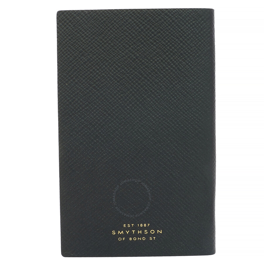 Smythson Bring It On Panama Leather Notebook in Black