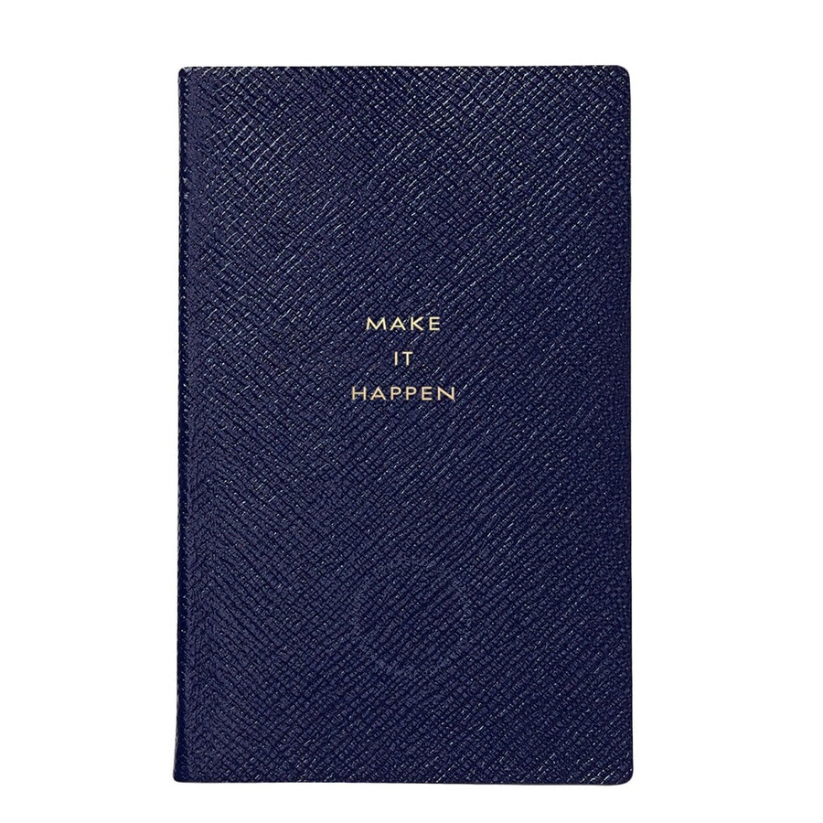 Smythson Make It Happen Panama Notebook in Navy