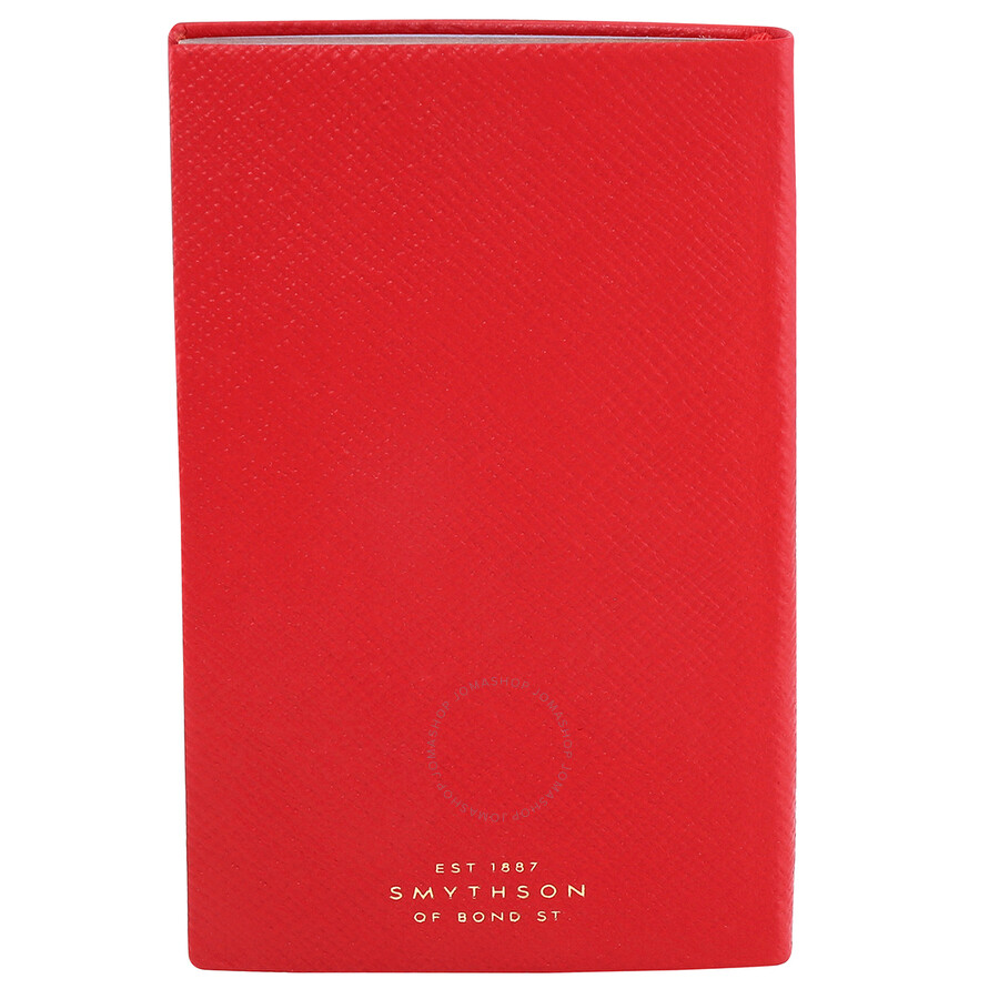 Smythson Strictly Confidential Cross-grain Leather Notebook In Scarlet Red