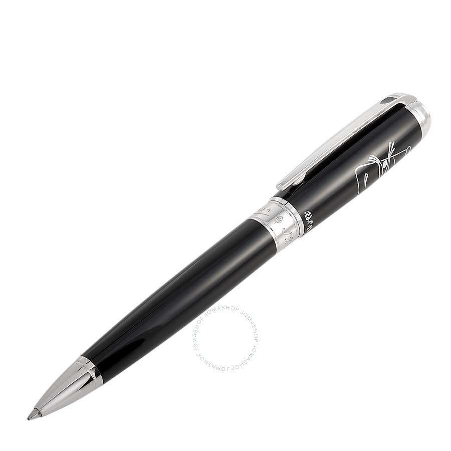 S.T. Dupont Line D Picasso Palladium Black Lacquer Limited Edition Ballpoint Pen 415046