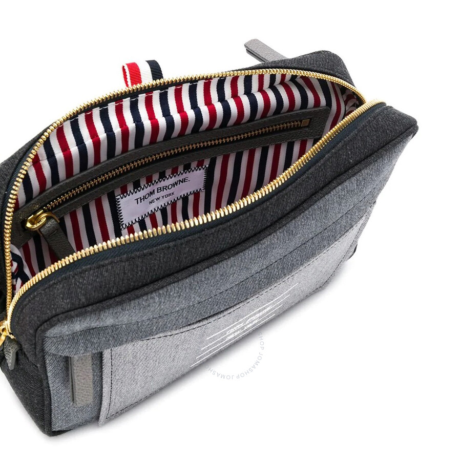 Thom Browne Fun-mix Name Tag Belt Bag In Wool