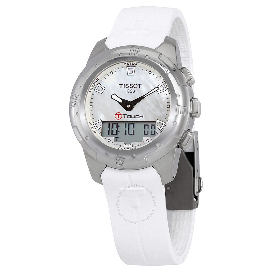 Tissot T-Touch II White Mother of Pearl Dial Ladies Watch T047.220.47.111.00