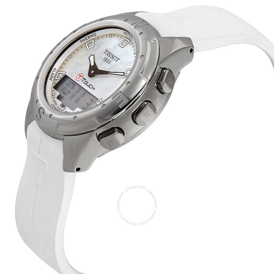 Tissot T-Touch II White Mother of Pearl Dial Ladies Watch T047.220.47.111.00