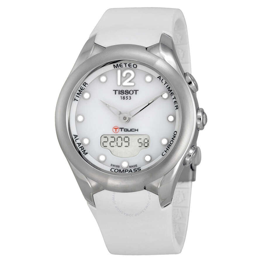 Tissot T-Touch Solar White Dial White Rubber Ladies Watch T0752201701700