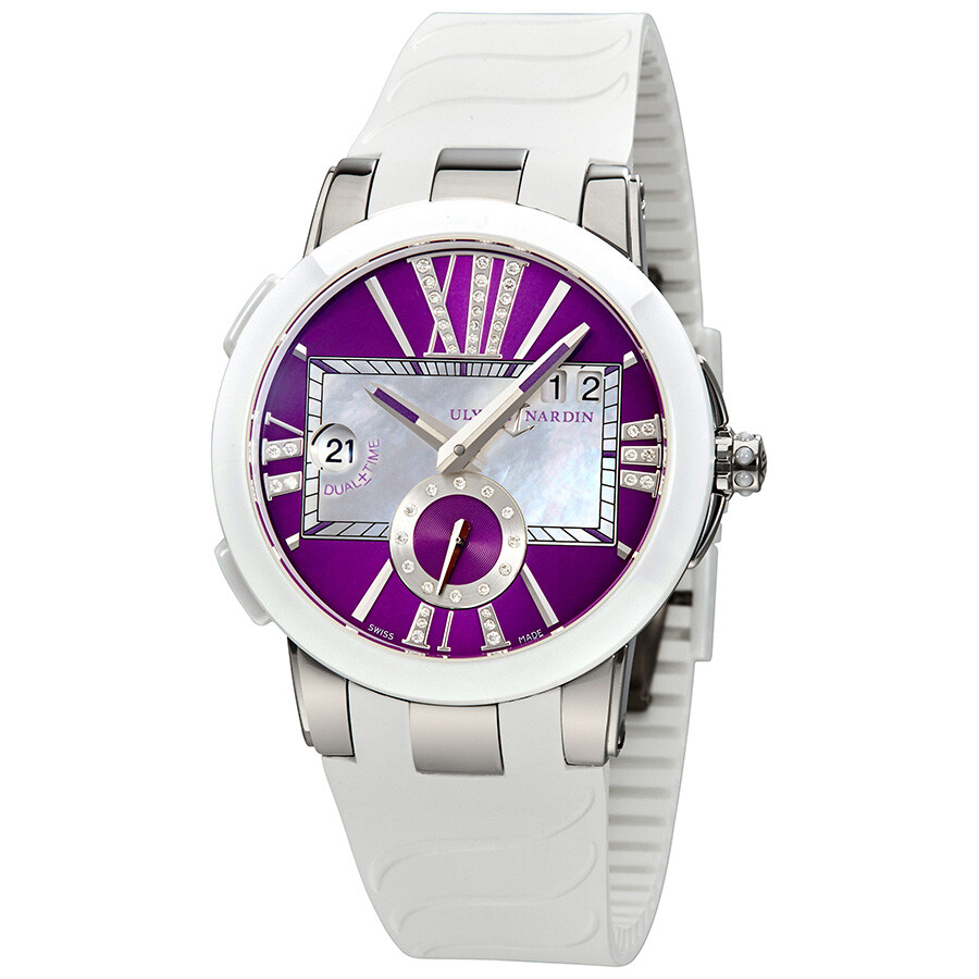 Ulysse Nardin Executive Dual Purple Dial Ladies Watch 243-10-3/30-07