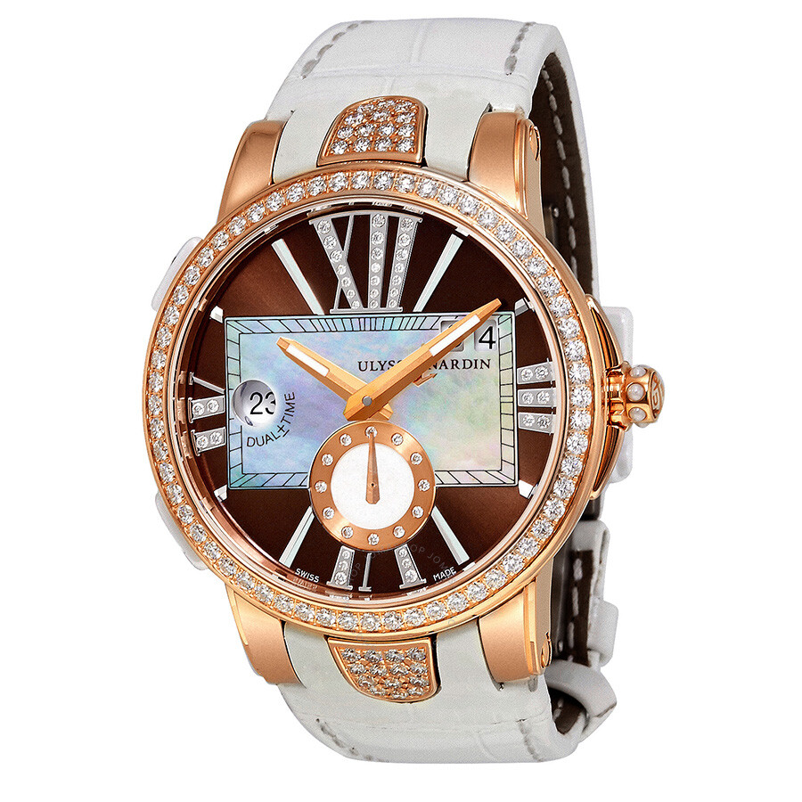 Ulysse Nardin Executive Lady  Automatic 18K Rose Gold Diamond Watch 246-10B-30-05