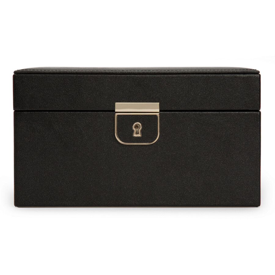 Wolf Palermo Small Black Anthracite Jewelry Case 213102